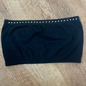 Nikibiki black bandeau bra with silver crystals. Size M/L
